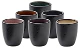 BITZ Espresso Tassen Set, Espressotassen Steingut, Schöne Espressobecher aus...