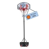 HUDORA Basketballständer All Stars 205 - höhenverstellbarer Basketballkorb mit...