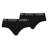PUMA Herren Brief Unterwäsche, Black / Black, M EU