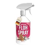 Petsly® Flohmittel Katzen, Hunde & Textilien -500ml- Nicht färbend - Flohspray...