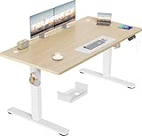 TRIUMPHKEY Schreibtisch Höhenverstellbar Elektrisch 140x70 cm mit USB...