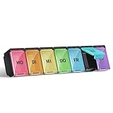 Opret Tablettenbox 7 Tage Deutsch - Pillendose Regenbogen Tablettendose,...