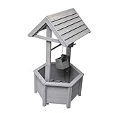 WERKA PRO Dekorativer Holzbrunnen 38x42x82cm