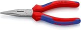 KNIPEX Flachrundzange mit Schneide (Radiozange) mit Comfort-Griffen schwarz...