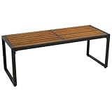 DEGAMO Gartenbank Hockerbank RAGUSA 2-sitzer 123cm, Gestell Metall anthrazit,...