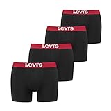 Levi’s Einfarbige Basic-Boxershorts, weiche Herrenunterwäsche aus...