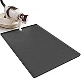 Garoopion Katzenklo Matte, 85 x 55 cm Katzenstreu Matte, Silikon Katzenmatte...
