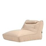 Icon Nova Sitzsack Sessel für Erwachsene, Beige, Olefin Stoff für Drinnen und...