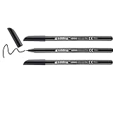 edding 1200 Fasermaler fein - schwarz - Packung mit 3 Stiften - Rundspitze 1 mm...