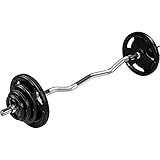 MOVIT SZ Curlset PRO, Curlstange mit Gummierten Gusseisen Hantelscheiben,...