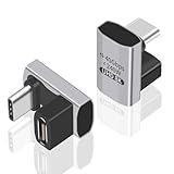 Duttek USB C U Adapter (2 Stück), 180 Grad USB C Winkeladapter unterstützt...