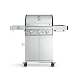 BURNHARD 3-Brenner Gasgrill FRED Deluxe Series 3 inkl. Backburner, 900°C...