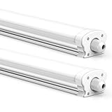 JESLED - 2er Set LED Feuchtraumleuchte 120cm IP65-30W 5200 Lumen - 4000K...
