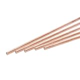 QUARKZMAN 5er-Pack Reiner Kupfer Rundstab 1mm/0,04 Zoll Durchmesser 250mm/10...