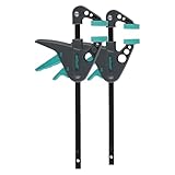 wolfcraft Mini-Einhandzwingen - 3455100 - Zwingen Set zum Fixieren von kleinen...