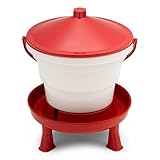 Agrarzone Geflügeltränkeeimer mit Füßen 15 Liter rot - robuste...