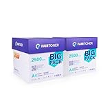 FairToner Kopierpapier 5000 Blatt DIN-A4 80g, Weiß (10 x 500 Blatt / 10er Pack)...