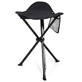 EVER ADVANCED Klapphocker Faltbar Dreibeinhocker Ultraleicht, Campinghocker...