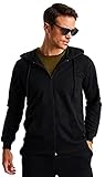 Björn Swensen Kapuzenpullover Herren Sweatjacke mit Kapuze Zip Hoodie Männer...