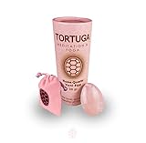 TORTUGA MEDITATION & YOGA - Yoni Ei Natürlichem Rosenquarz, perforiert, Größe...