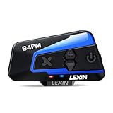 LEXIN B4FM Motorrad Intercom, Helm Headset für bis zu 10 Motorräder mit...