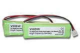 vhbw 2X Akku kompatibel mit Medion MD82622, MD83001, MD83022, MD83091, MD83166,...