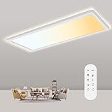 Goodjoo 22W LED Deckenleuchte Dimmbar mit Fernbedienung, 58x20cm 2700K-6500K...