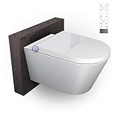 BERNSTEIN® Dusch-WC Pro+ 1102 in Weiß, Spülrandloses Hänge-WC mit Bidet...