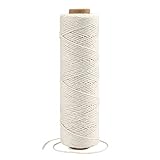 KINGLAKE 1mm Kordel Beige,100M Baumwollschnur,Makramee Garn,Baumwollgarn...