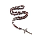 YUGUOLAN Rosenkranz Kette, Jesus Kreuz, Katholische Gebetskette, Rosary Necklace...