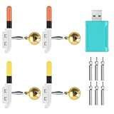 XPJBKC 4 Stück Knicklichter Angeln, LED Bissanzeiger Angeln, Wasserdicht...