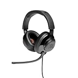 JBL Quantum 200 Over-Ear Gaming Headset – Wired 3,5 mm Klinke und PC-Splitter...