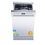 Midea SF 5.45NW10C Geschirrspüler 45cm Freistehend & Unterbaufähig, 10...