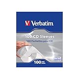 Verbatim CD Umschläge, 100 Stück, CD Hüllen, Hüllen für CD Rohlinge, Schutz...