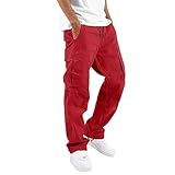 Rote Cargohose Herren Dschungelcamp Kostüm Taktische Hose Stretch Lang Regular...