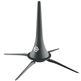 K&M 152/1 Trompetenständer Schwarz Kunststoff – Gummierter Kegel mit...