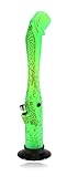Budawi® Acrylbong Drache neongrün Höhe 40 cm mit Schraub Kopf und Chillum