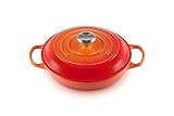 Le Creuset Signature Gusseisen Gourmet-Profitopf, Rund, Ø 26 cm, 2,2 l, Für...