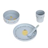 LÄSSIG Kindergeschirr Set (Teller, Becher, Schälchen, Löffel) ohne Melamin,...
