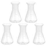 ULTECHNOVO 5 PCS Plastic Erlenmeyer Flask Narrow Neck, Flask Experiment...