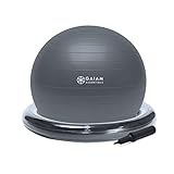 Gaiam Essentials Balance Ball & Base Kit, 65 cm Yoga Ball Stuhl, Gymnastikball...
