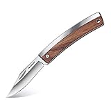 DURATECH Taschenmesser Klappmesser mit Holzgriff, 170mm Taschenmesser Camping &...