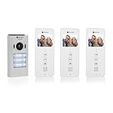 Smartwares DIC-22132 Video-Türgegensprechanlage für 3 Wohneinheiten, 3,5 Zoll...