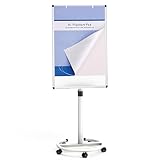 VIZ-PRO ECO Magnetische Mobile Whiteboard, 90 x 60 cm, Staffelei Flipchart...