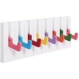 RICOO Garderobenhaken Wandhaken WM1885-M, Kindergarderobe Hakenleiste Klavier...