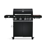 BURNHARD 4-Brenner Gasgrill Big FRED Deluxe Black Series 3 inkl. Backburner,...