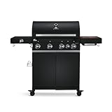 BURNHARD 4-Brenner Gasgrill Big FRED Deluxe BLACK Series 3 inkl. Backburner,...