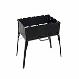 Holzkohlegrill Klappbar Mangal BBQ für 6 Spieße Schaschlik Grill Klappgrill...