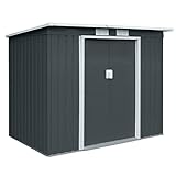 HATTORO P100 Gartenhaus mit Pultdach, Geräteschuppen 213x130x173cm, Gerätehaus...