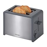 Cloer Toaster, 825 W, für 2 Toastscheiben, integrierter Brötchenaufsatz,...